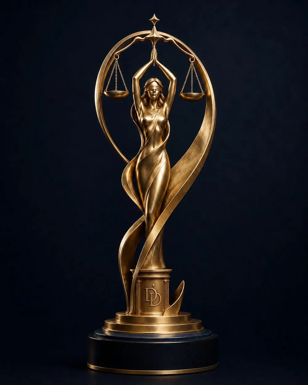 Escultura de la Justicia, símbolo de la identidad de Daniela Dieser